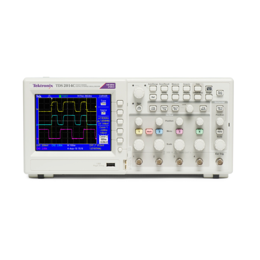 TDS2014C - Osciloscópio digital 100 MHz, 4 canais, 2 GS/ s, 16 medições automáticas, Teste de limite de forma de onda integrada, Auto set - TEKTRONIX