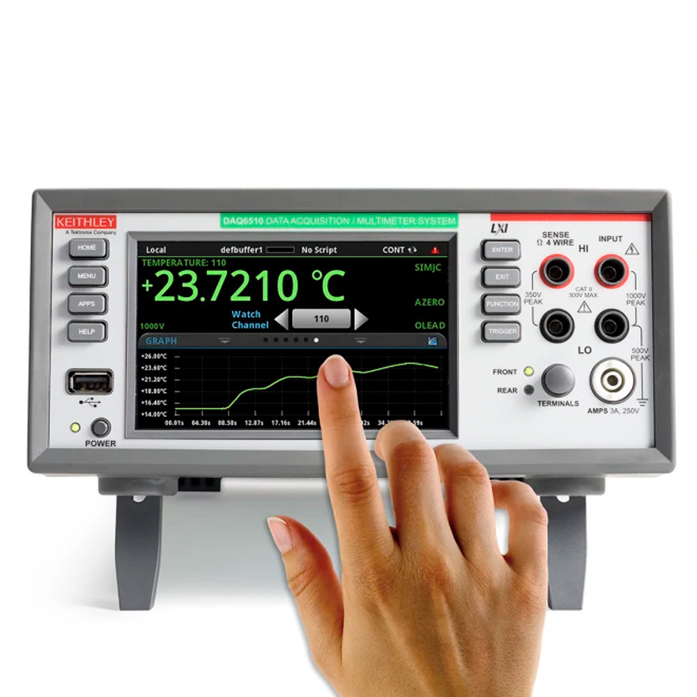DAQ6510 - Aquisitor de dados e multímetro de 6,5 dígito, display 5 polegadas touchscreen - KEITHLEY 