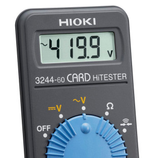 HK-3244-60 - Multímetro digital de bolso estilo de cartão HiTESTER, Display 4199 dígitos com estojo rígido CAT III 300 V / CAT II 600 V - HIOKI