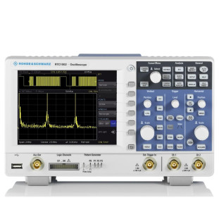 RTC1K-102 - Osciloscópio Digital, 2 canais, Frequência 100MHz, tx de amostragem 2GSample/s, ARB e gerador de padrões - ROHDE & SCHWARZ