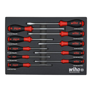 GTW30280 – Conjunto de bandeja média com chaves com punho acolchoado SoftFinish®, com 10 peças – WIHA